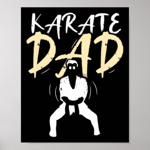Poster Pai de Karatê Pai Artes Marciais Cinto Lutador Tre