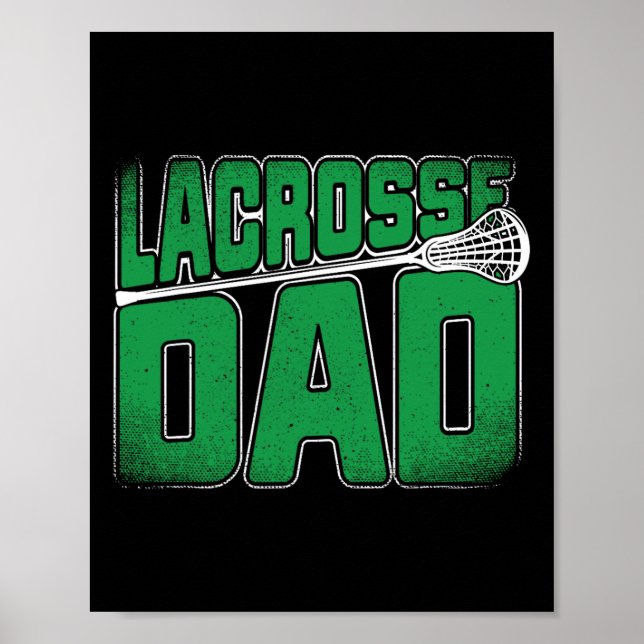 Poster Pai De Lacrosse - Roupa E Presentes De Lacrosse (Frente)