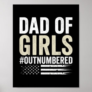 Poster Pai de Meninas em Maioria Piada do Dia dos Pais