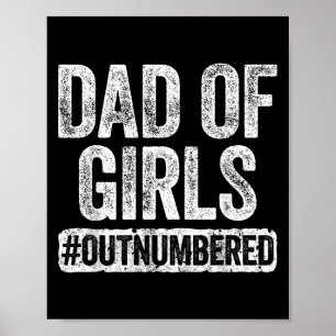 Poster Pai De Meninas Superam Camisa Homens Papai Dia Dos