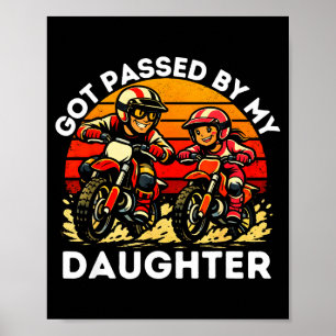 Poster Pai de Motocross de Bicicleta de Terra Foi Derruba
