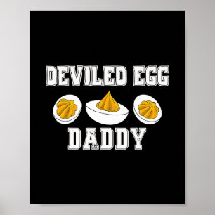 Poster Pai de Ovo Diabólico Retro Divertido Dia de Ação d