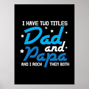 Poster Pai De Presente De pai E Papá Eu Os Rodeio