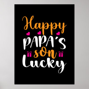 Poster Pai de presentes Feliz Filho de Papai Sortudo