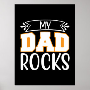 Poster Pai de presentes Minhas Rochas Pais