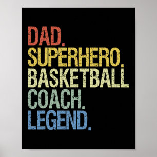 Poster Pai de treinador de basquete