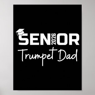 Poster Pai de trompete sênior 2026 orgulhoso da banda pai