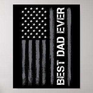 Poster Pai De Um Dia de os pais Engraçado De Bandeiras Am