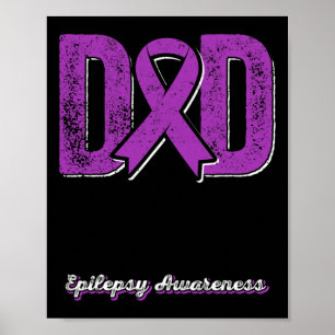 Poster Pai De Um Suporte De Fita Roxa Para Pais De Epilep
