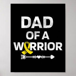 Poster Pai De Uma Criança De Consciência DIPG Guerreira