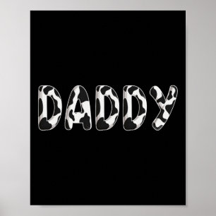 Poster Pai de Vaca, Dia de os pais da família de aniversá