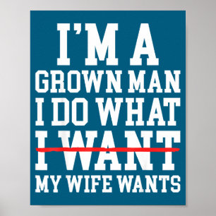 Poster Pai Divertido Marido Crescido O Que Esposa