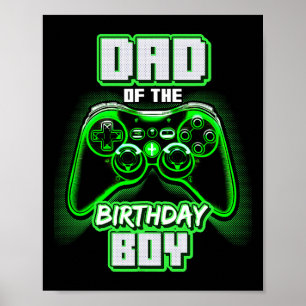 Poster Pai Do Aniversário Do Jogo De Vídeo Que Correspond