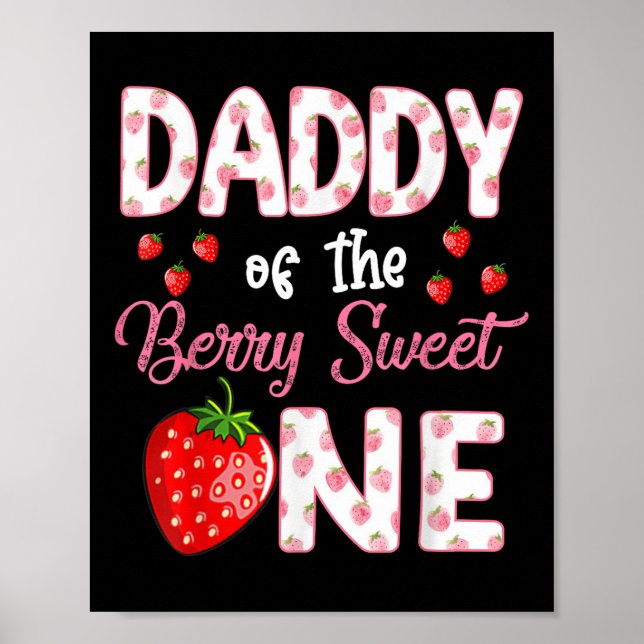 Poster Pai Do Berry Sweet One Strawberry First Birt (Frente)