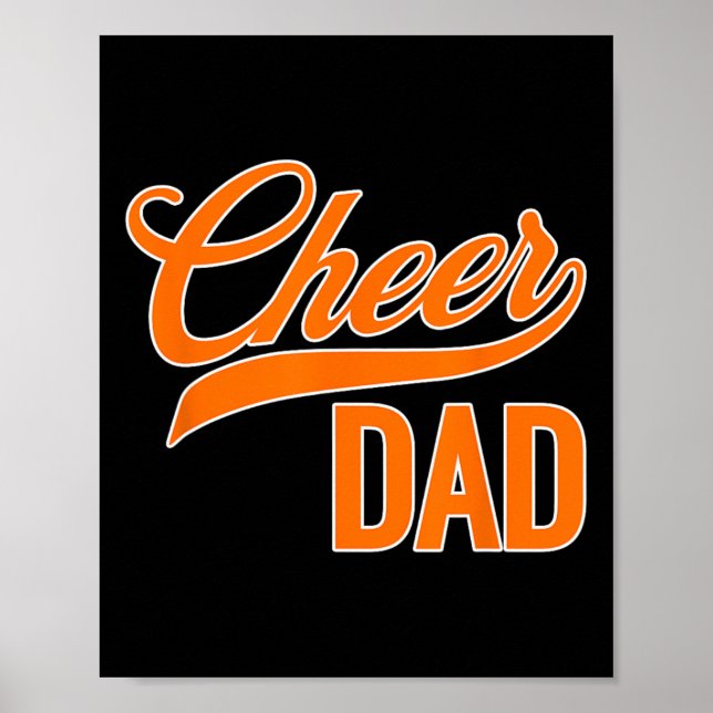 Poster Pai do Cheer Azul e Laranja Roupas de Torcida Comb (Frente)