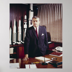Poster Pai do doutor Wernher von Braun da astronáutica