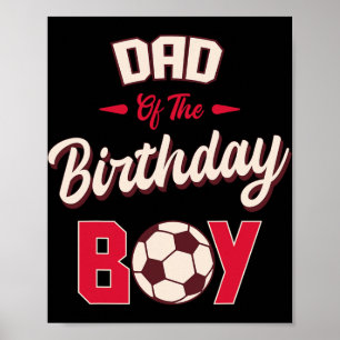 Poster Pai do jogador de futebol aniversariante Festa de