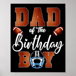 Poster Pai do menino aniversariante da festa de futebol d