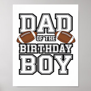 Poster Pai do Menino de Aniversário Amante de Futebol Fam