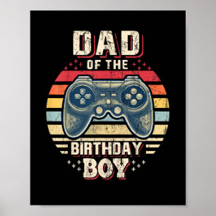 Poster Pai do Menino de Aniversário Correspondendo Video