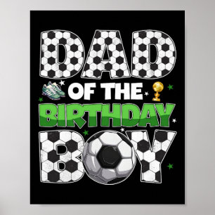 Poster Pai Do Menino De Aniversário Festa De Futebol Famí
