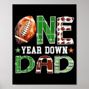 Poster Pai Do Menino De Um Ano De Idade Aniversário De 1