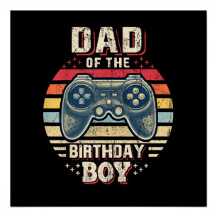 Pôster Pai do Menino do Aniversário Correspondendo ao Vid