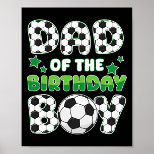 Poster Pai Do Menino Do Aniversário Família De Futebol Co
