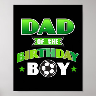 Poster Pai Do Menino Do Aniversário Festa De Futebol Amor