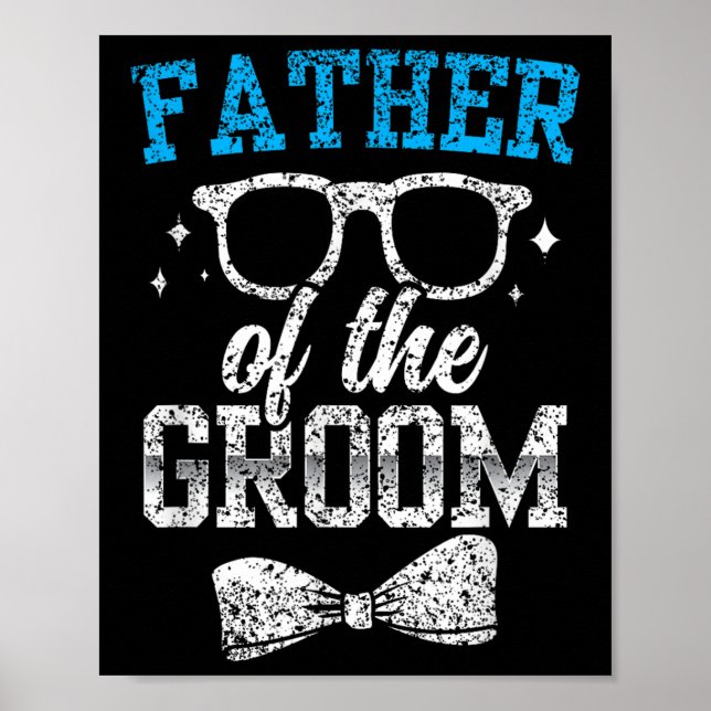 Poster Pai Do Solteiro De Casamento Do Grupo (Frente)