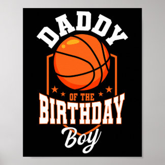 Poster Pai Do Tema De Basquete De Birthday Boy Bday Pa
