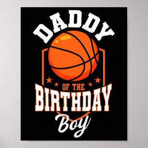 Poster Pai Do Tema De Bysketbyll Do Birthday Boy Bday Pa