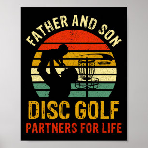 Poster Pai e Filho Antigos Parceiros de Golfe de Disco pa
