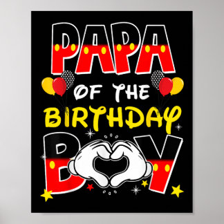 Poster Pai E Mãe Papá Da Festa Da Família Birthday Boy