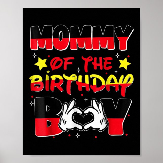 Poster Pai E Mamãe Da Festa Da Família Birthday Boy (Frente)