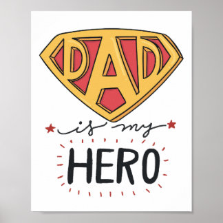 Poster PAI é o meu herói | DIA DE OS PAIS