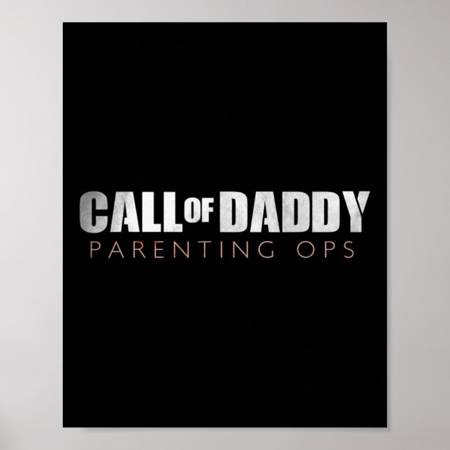Poster Pai Engraçado Chamada De Ops De Parentalidade Pai (Frente)