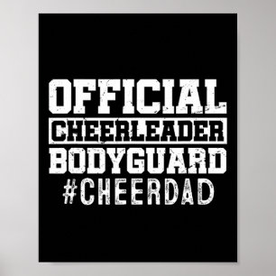 Poster Pai Engraçado Cheerleader Oficial do Papa Bodyguar