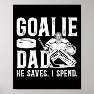 Poster Pai Engraçado de Goleiro de Hóquei de um Goleiro d