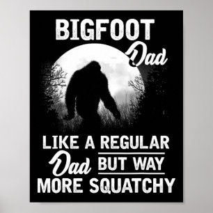 Poster Pai Engraçado Sasquatch Bigfoot Gift Dia de os pai