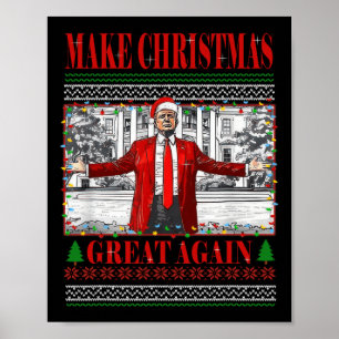 Poster Pai Engraçado Trump Horado de Natal Xm