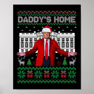 Poster Pai Engraçado Trump Horado de Natal Xm