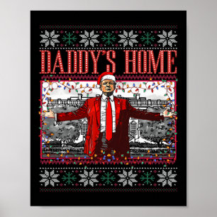 Poster Pai Engraçado Trump Horado de Natal Xm