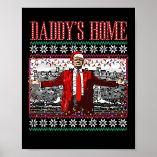 Poster Pai Engraçado Trump Horado de Natal Xm