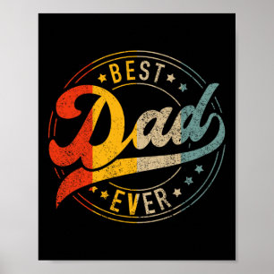 Poster Pai Ever Vintage Cores do Retro Dia de os pais Ani