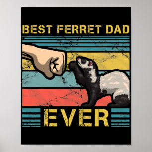 Poster Pai Ferret Melhor Animal Dia de os pais