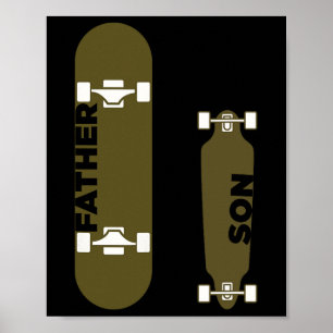 Poster Pai Filho Skatista Skate Skateboard Skate Pranchas