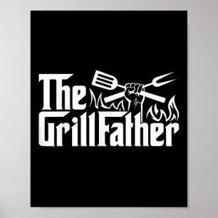 Poster Pai Funny Retro Grill Dia de os pais Padre Mens