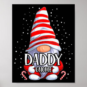Poster Pai Gnome Roupas de Natal Família Combinando Grupo