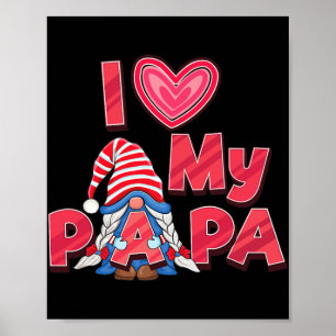 Poster Pai Gnome USA flag Standard dia de os pais